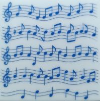 Muzieknoten - 10x10 cm