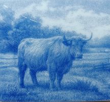 Schotse Hooglander - 9,5x8,5 cm